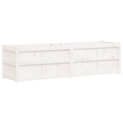 Plantenbak 80X50X50 Cm Massief Grenenhout Wit Wit grenenhout
