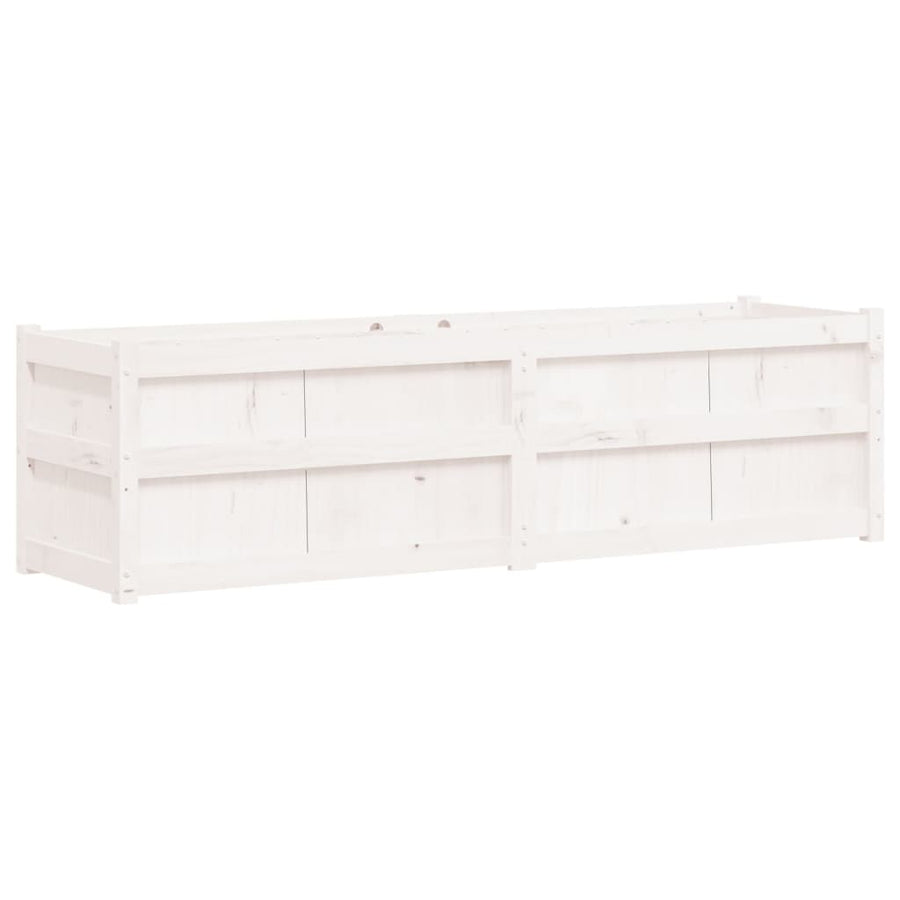 Plantenbak 80X50X50 Cm Massief Grenenhout Wit Wit grenenhout