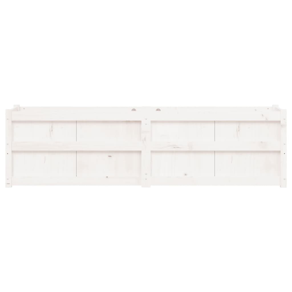 Plantenbak 80X50X50 Cm Massief Grenenhout Wit Wit grenenhout
