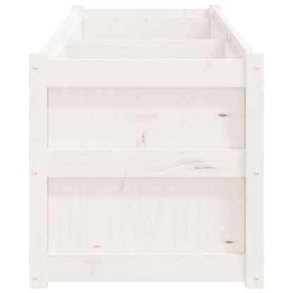 Plantenbak 80X50X50 Cm Massief Grenenhout Wit Wit grenenhout