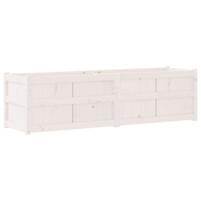 Plantenbak 80X50X50 Cm Massief Grenenhout Wit Wit grenenhout