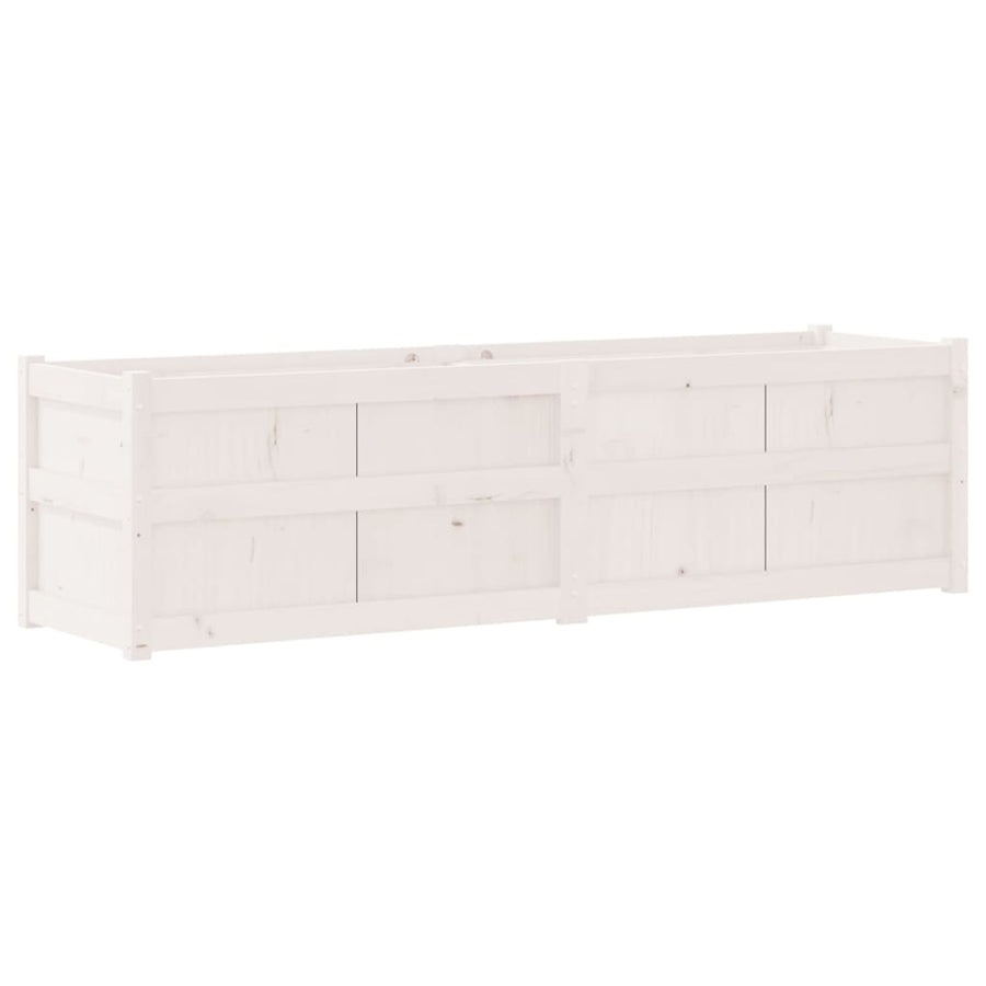 Plantenbak 80X50X50 Cm Massief Grenenhout Wit Wit grenenhout