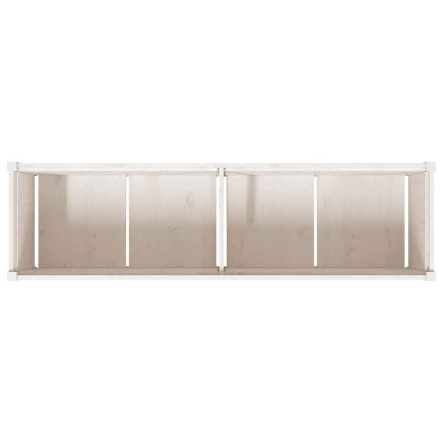 Plantenbak 80X50X50 Cm Massief Grenenhout Wit Wit grenenhout
