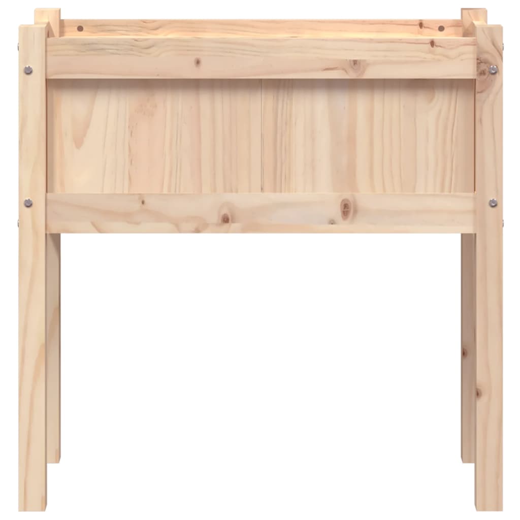 Plantenbak Met Poten 70X3X70 Cm Massief Grenenhout 1 Natuurlijk grenenhout