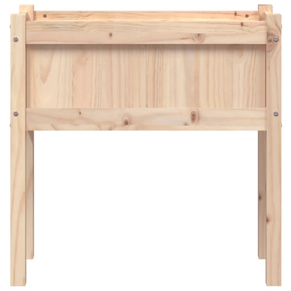 Plantenbak Met Poten 70X3X70 Cm Massief Grenenhout 1 Natuurlijk grenenhout