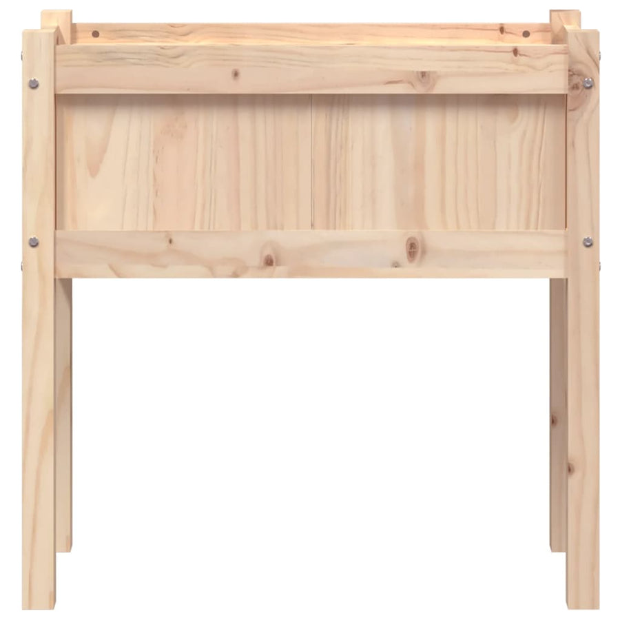 Plantenbak Met Poten 70X3X70 Cm Massief Grenenhout 1 Natuurlijk grenenhout