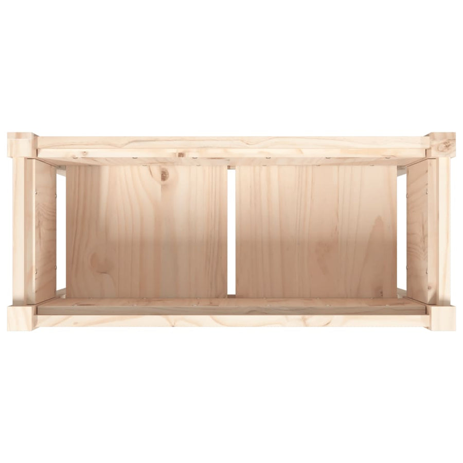 Plantenbak Met Poten 70X3X70 Cm Massief Grenenhout 1 Natuurlijk grenenhout