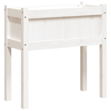 Plantenbak Met Poten 70X31X70 Cm Massief Grenenhout Wit