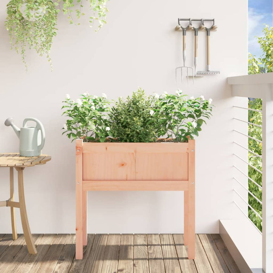 Plantenbak Met Poten 70X3X70 Cm Massief Douglashout 1 Natuurlijk douglashout