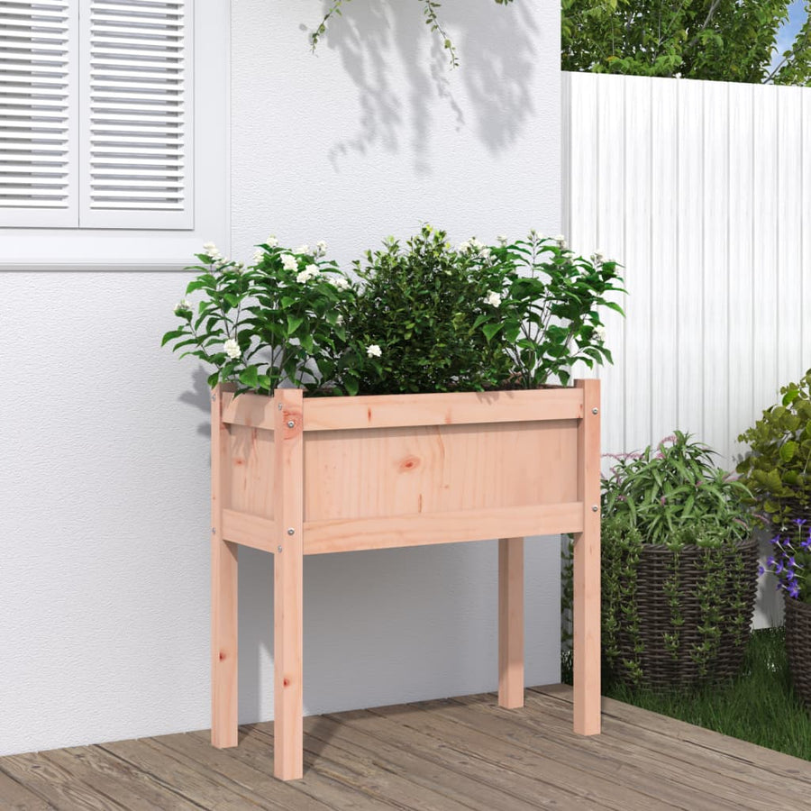 Plantenbak Met Poten 70X3X70 Cm Massief Douglashout 1 Natuurlijk douglashout