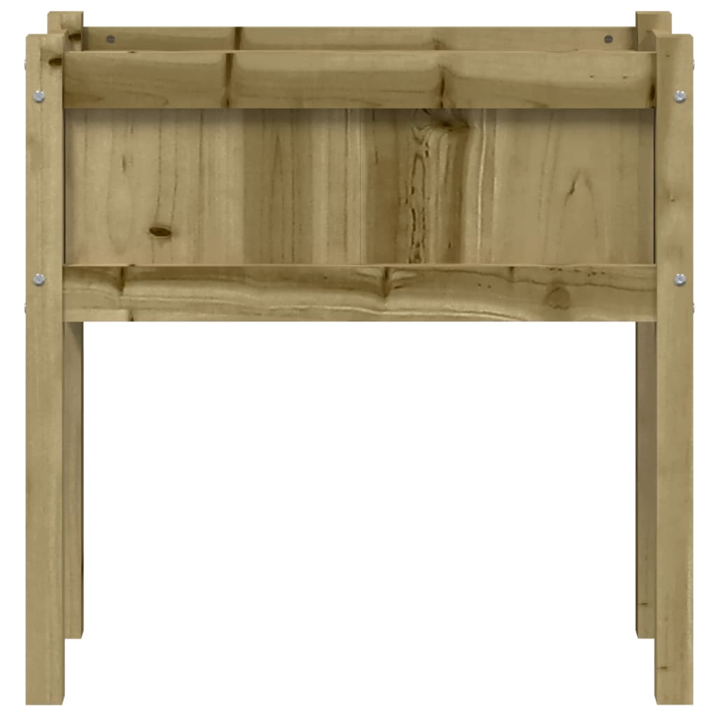 Plantenbak Met Poten 70X3X70 Cm Geïmpregneerd Grenenhout 1 Naturel geïmpregneerd