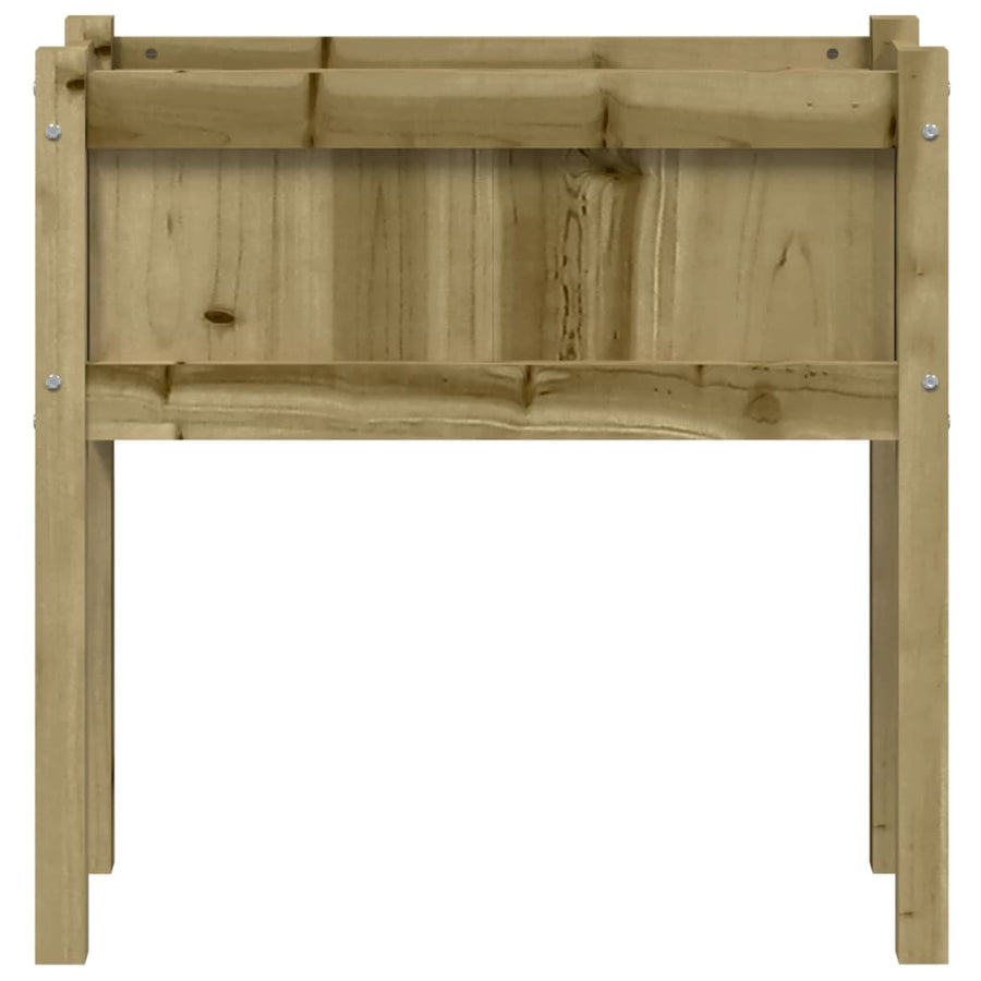 Plantenbak Met Poten 70X3X70 Cm Geïmpregneerd Grenenhout 1 Naturel geïmpregneerd
