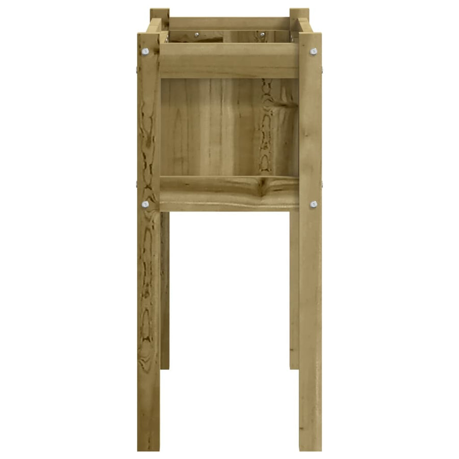 Plantenbak Met Poten 70X3X70 Cm Geïmpregneerd Grenenhout 1 Naturel geïmpregneerd