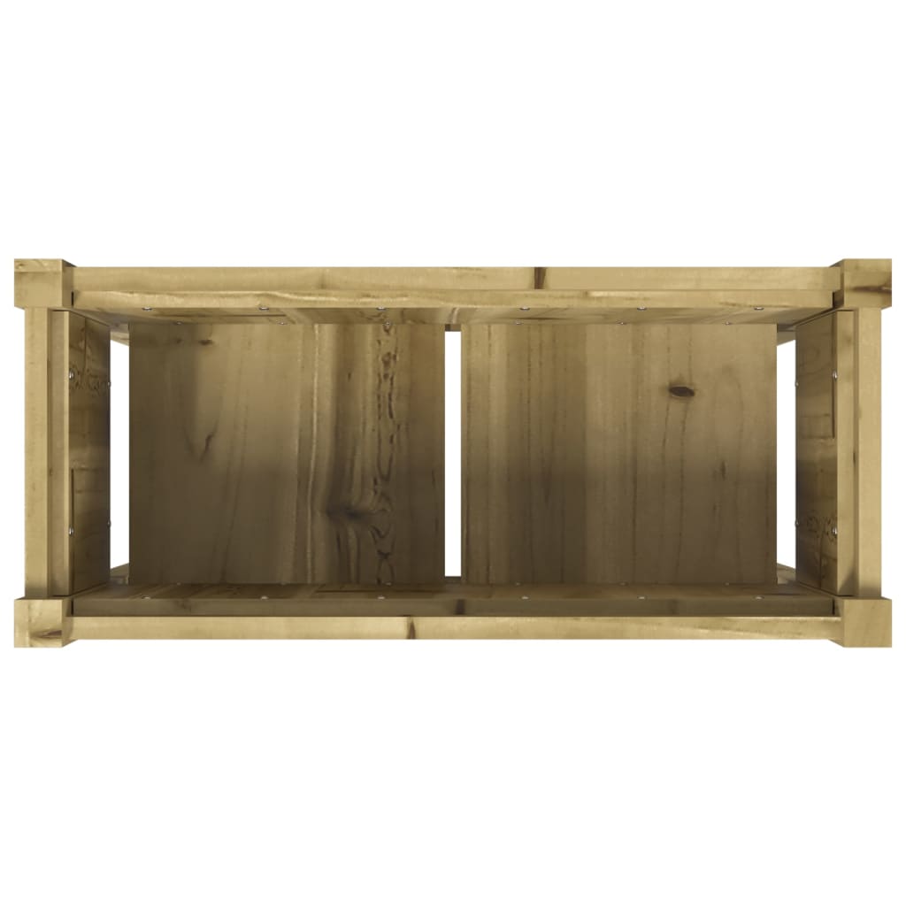Plantenbak Met Poten 70X3X70 Cm Geïmpregneerd Grenenhout 1 Naturel geïmpregneerd
