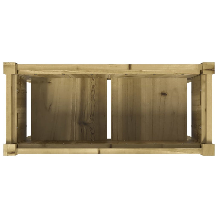 Plantenbak Met Poten 70X3X70 Cm Geïmpregneerd Grenenhout 1 Naturel geïmpregneerd