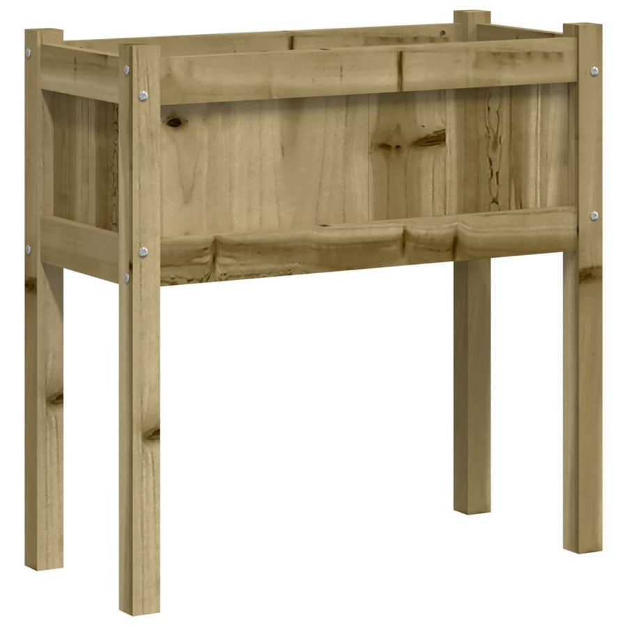 Plantenbakken Met Poten Cm Geïmpregneerd Hout 2 Naturel geïmpregneerd