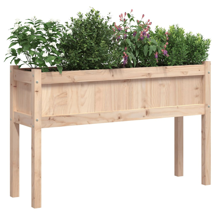 Plantenbak Met Poten 0X3X70 Cm Massief Grenenhout 1 Natuurlijk grenenhout