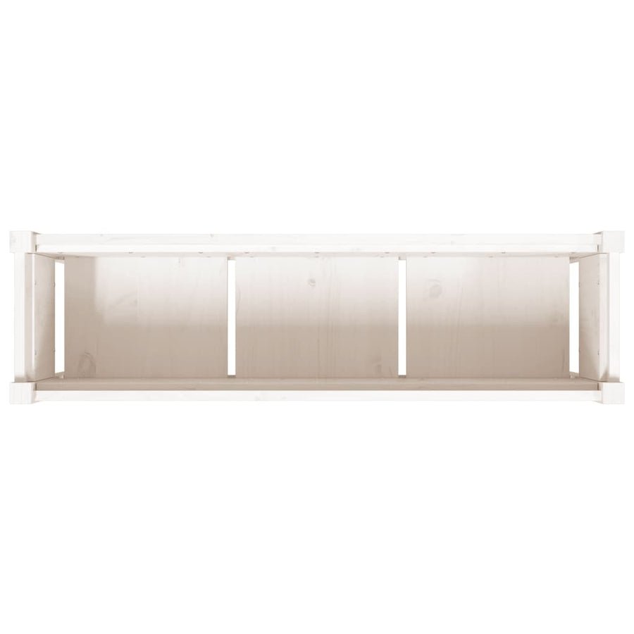 Plantenbak Met Poten 0X3X70 Cm Massief Grenenhout Wit 1 Wit grenenhout