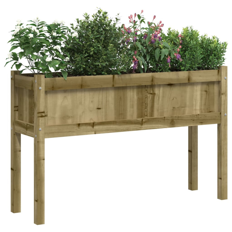 Plantenbak Met Poten 0X3X70 Cm Geïmpregneerd Grenenhout 1 Naturel geïmpregneerd
