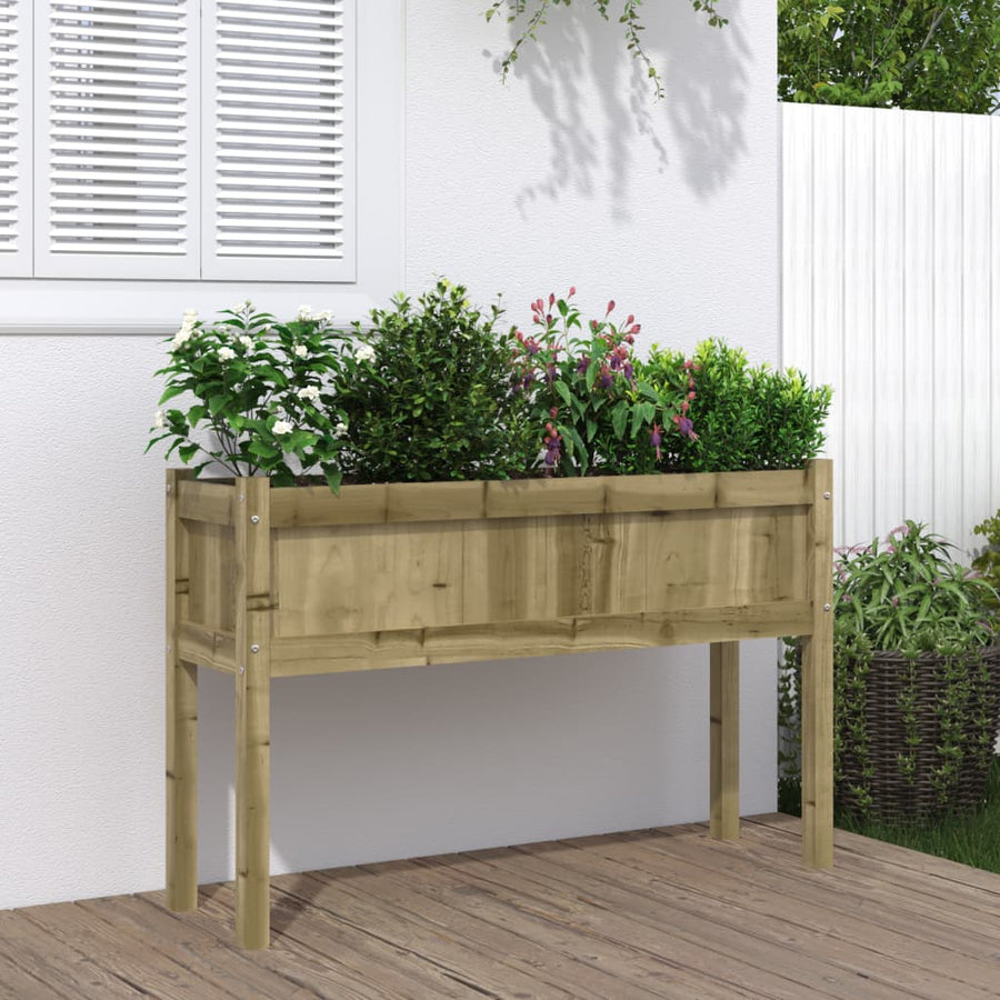 Plantenbak Met Poten 0X3X70 Cm Geïmpregneerd Grenenhout 1 Naturel geïmpregneerd
