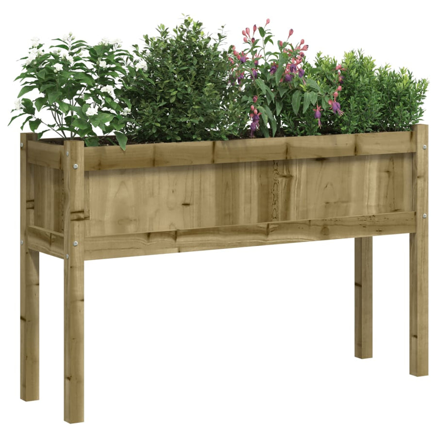 Plantenbakken Met Poten Cm Geïmpregneerd Hout 2 Naturel geïmpregneerd