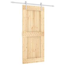 Schuifdeur Met Beslag 90X210 Cm Massief Grenenhout