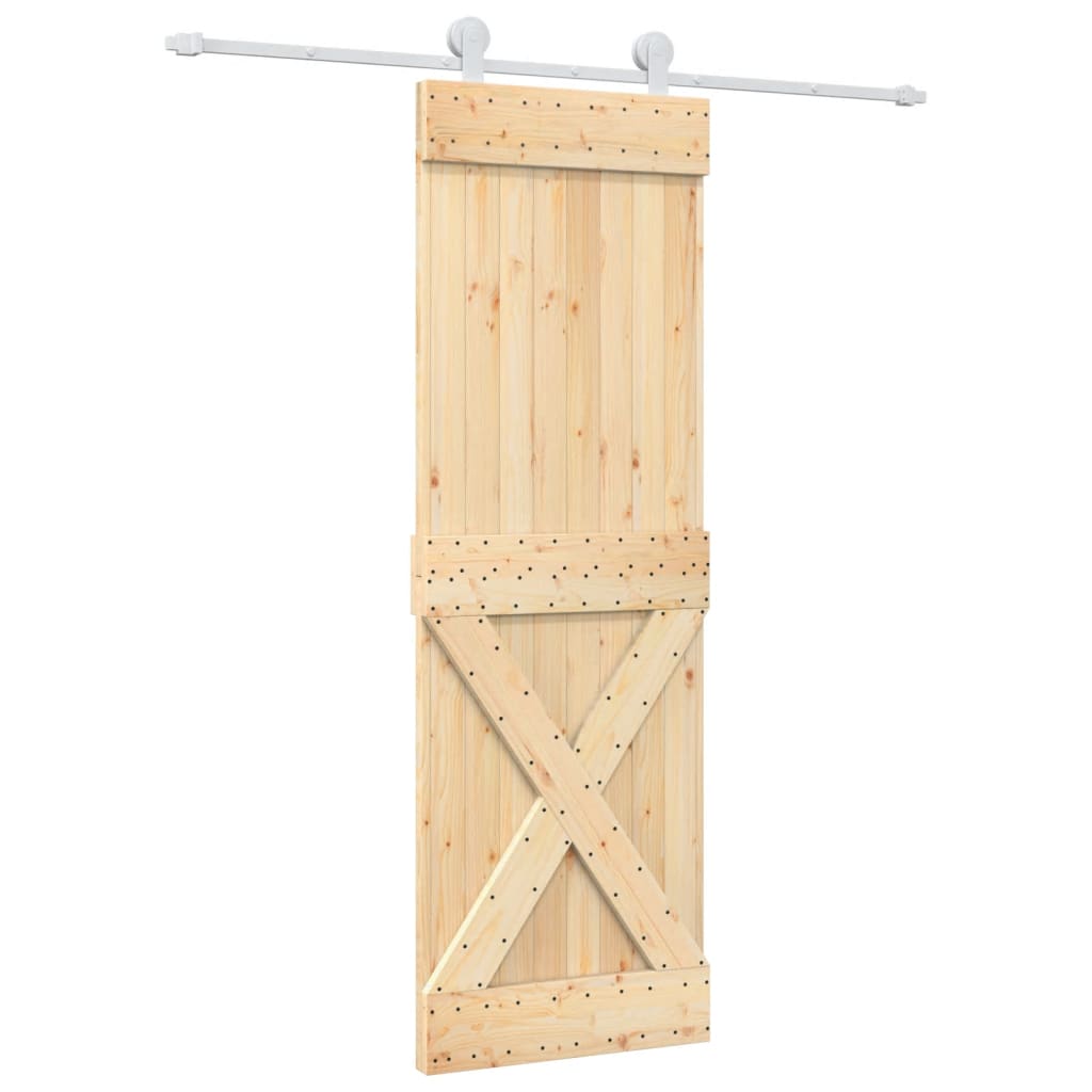 Schuifdeur Met Beslag 70X210 Cm Massief Grenenhout