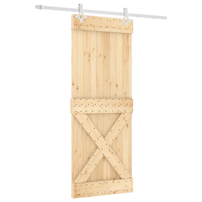 Schuifdeur Met Beslag 80X210 Cm Massief Grenenhout