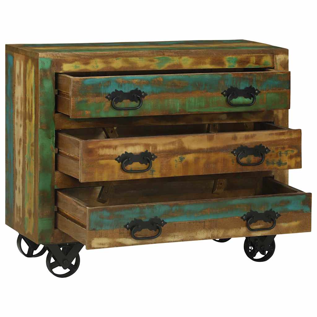 Dressoir met lade Bruin 80 x 30 x 65 cm Massief Gerecycled Hout