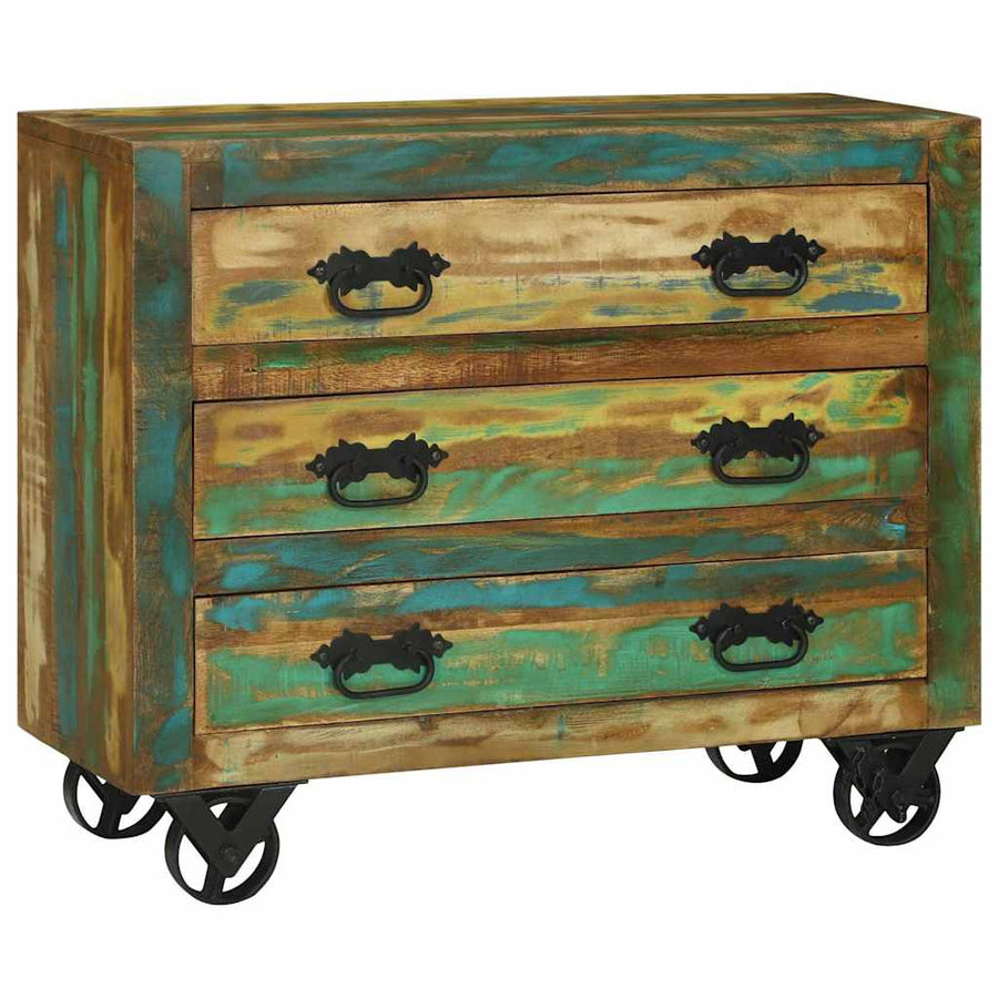 Dressoir met lade Bruin 80 x 30 x 65 cm Massief Gerecycled Hout