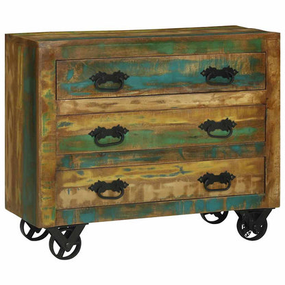 Dressoir met lade Bruin 80 x 30 x 65 cm Massief Gerecycled Hout