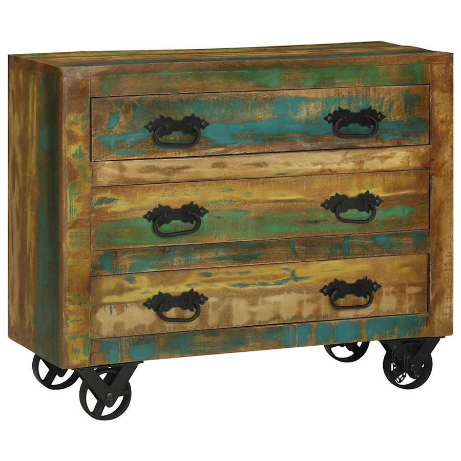 Dressoir met lade Bruin 80 x 30 x 65 cm Massief Gerecycled Hout