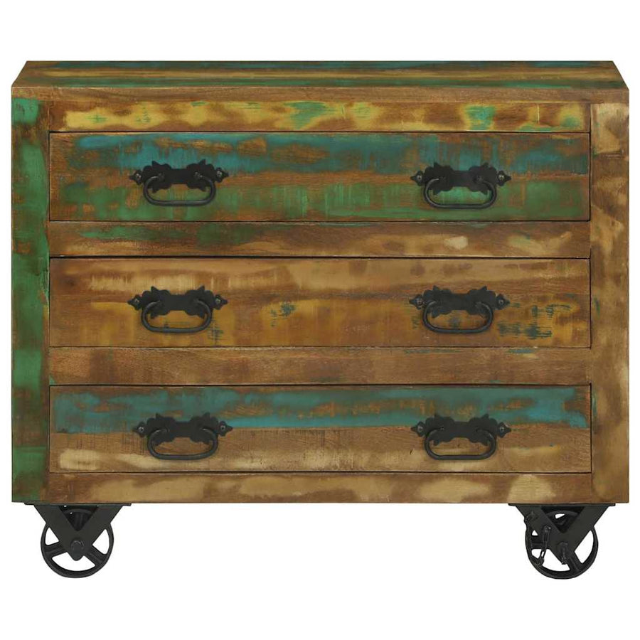 Dressoir met lade Bruin 80 x 30 x 65 cm Massief Gerecycled Hout