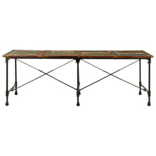Eettafel Massief Gerecycled Hout 220 x 90 x 77 cm Multikleur