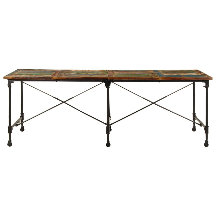 Eettafel Massief Gerecycled Hout 220 x 90 x 77 cm Multikleur