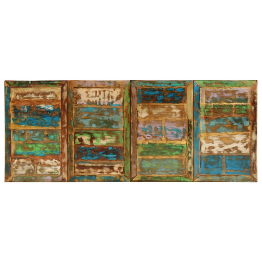 Eettafel Massief Gerecycled Hout 220 x 90 x 77 cm Multikleur
