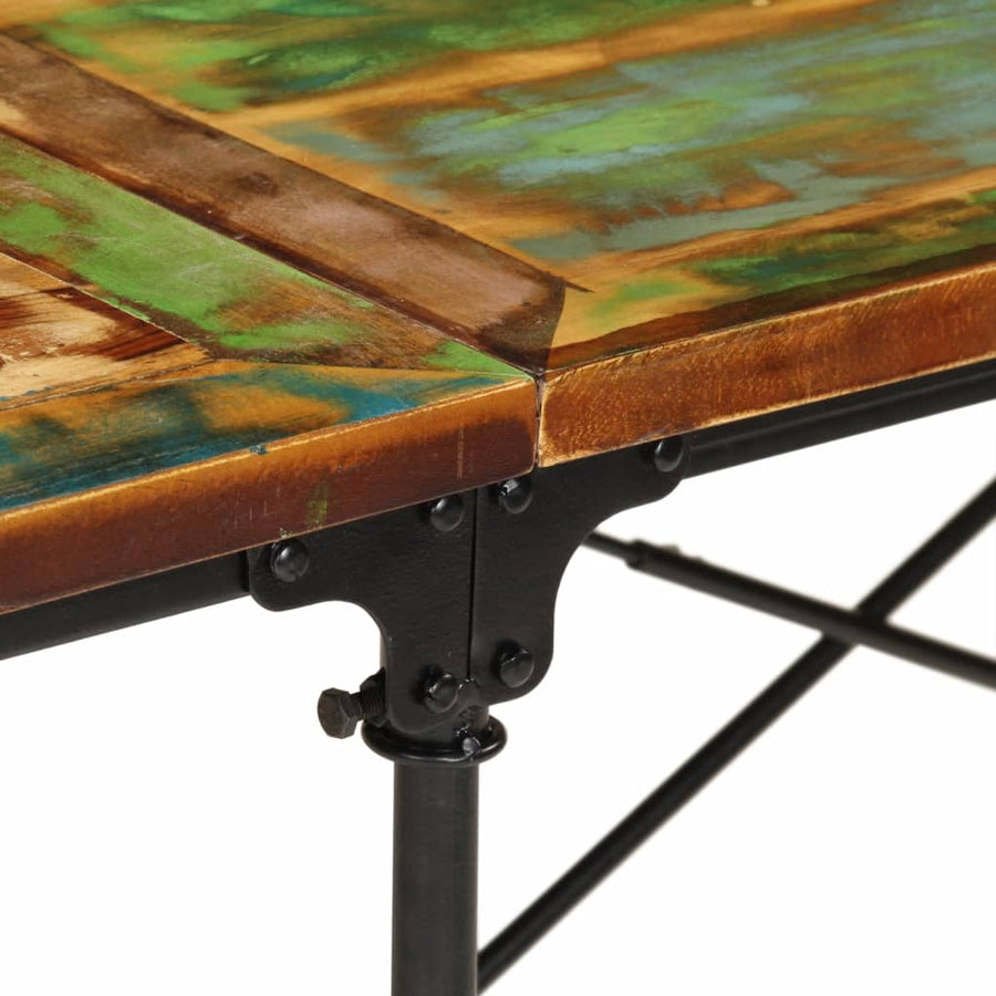 Eettafel Massief Gerecycled Hout 220 x 90 x 77 cm Multikleur