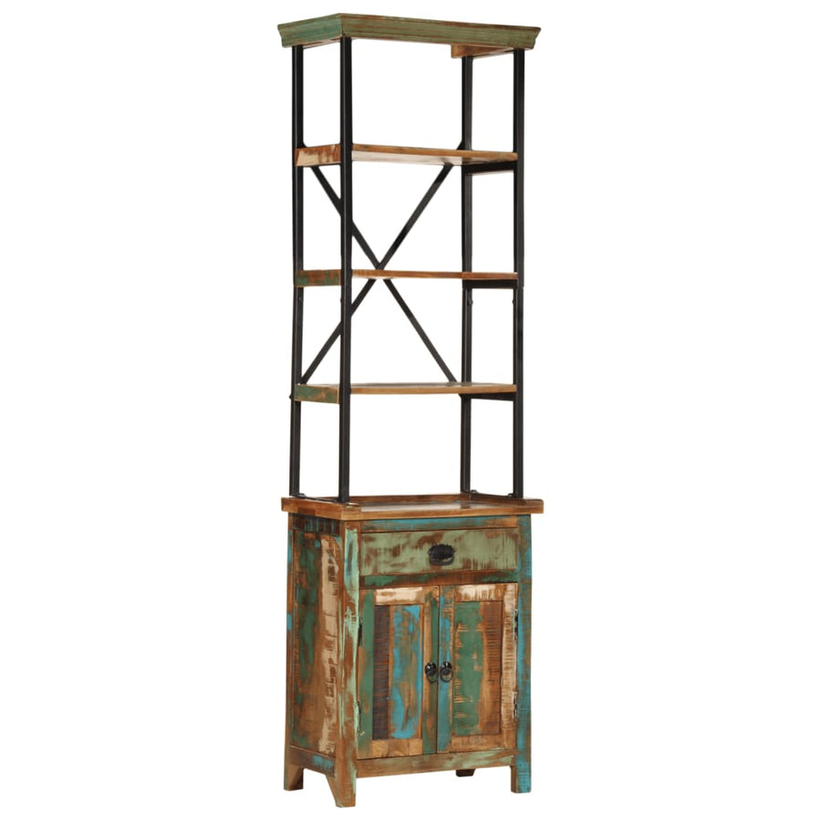 Hoge Kast 55X30X180 Cm Massief Gerecycled Hout