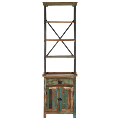 Hoge Kast 55X30X180 Cm Massief Gerecycled Hout