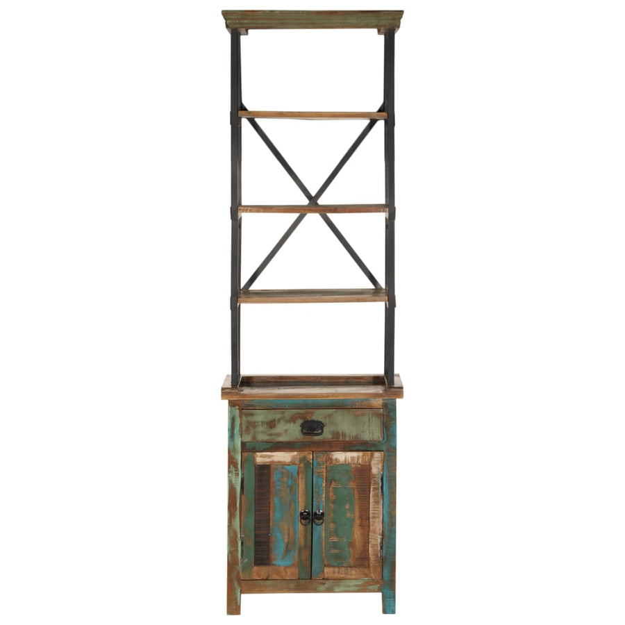 Hoge Kast 55X30X180 Cm Massief Gerecycled Hout
