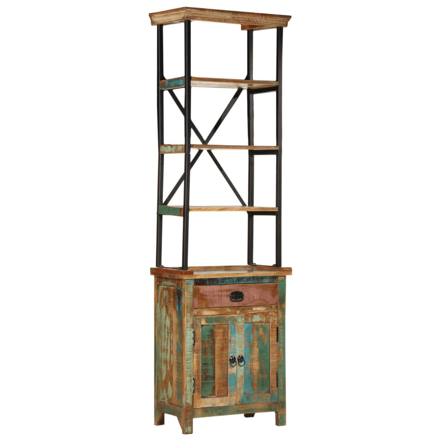 Hoge Kast 55X30X180 Cm Massief Gerecycled Hout