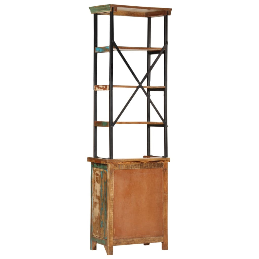 Hoge Kast 55X30X180 Cm Massief Gerecycled Hout