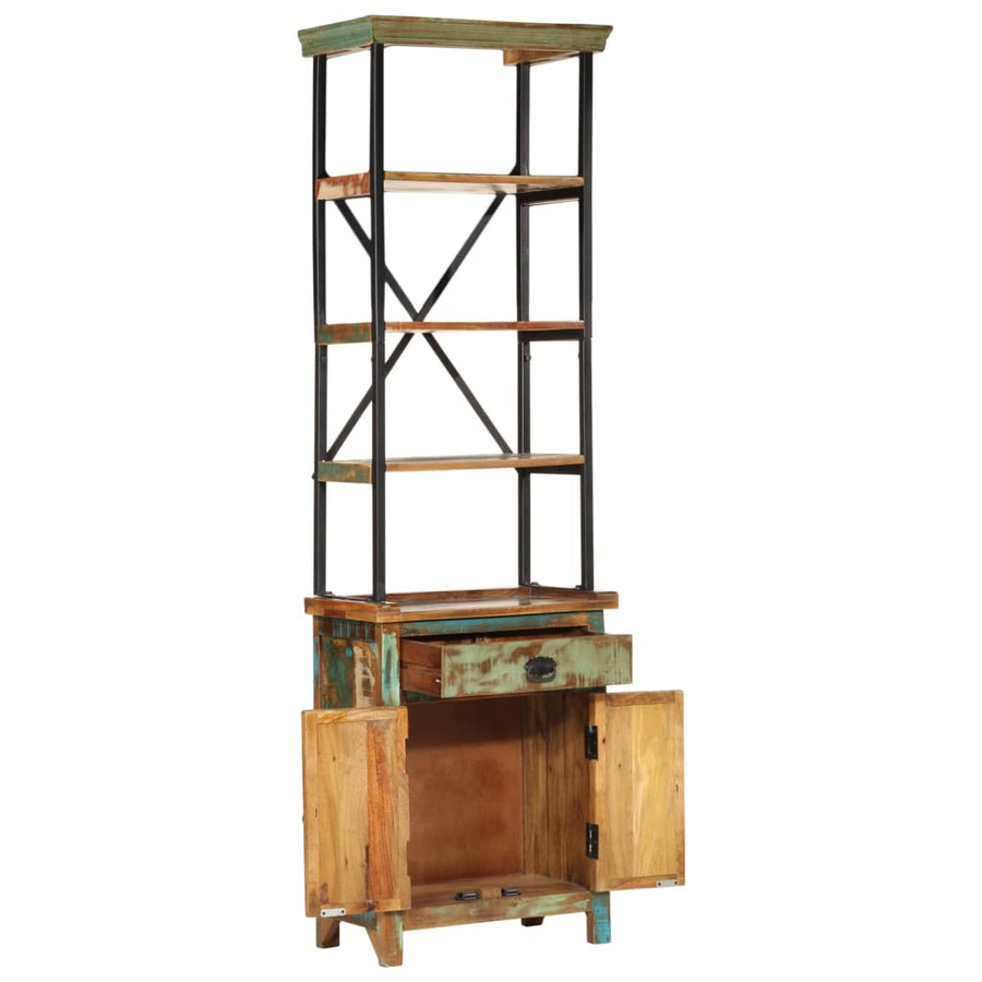 Hoge Kast 55X30X180 Cm Massief Gerecycled Hout