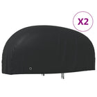 Motorhoes 2 st 220x95x110 cm zwart 210D Oxford