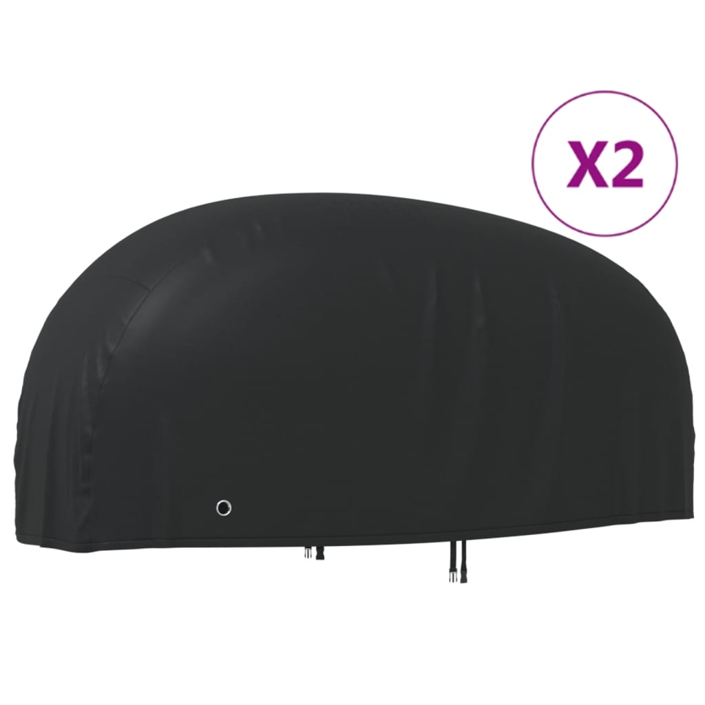 Motorhoezen 2 st 230x95x125 cm 210D oxford stof