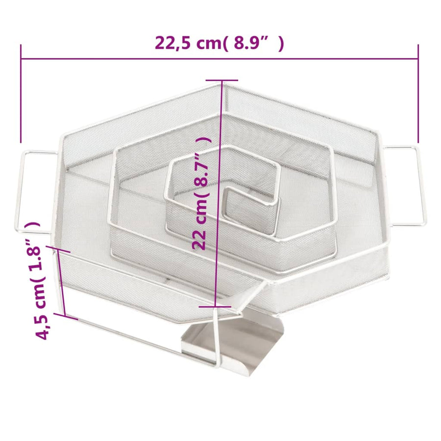 Rookgenerator Koud 6-Hoekig 22,5 Cm Roestvrij Staal