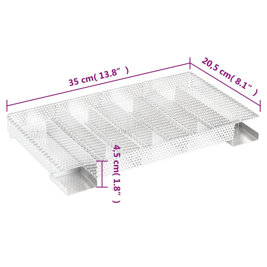 Rookgenerator koud 8-kamers 35 cm roestvrij staal 35 cm