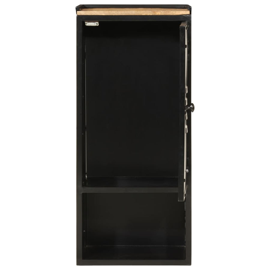 Badkamerkast 40X27X90 Cm Ijzer En Massief Mangohout