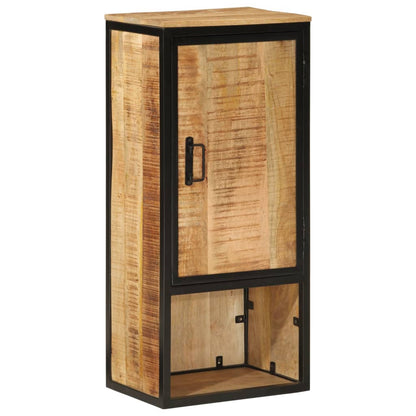 Badkamerkast 40x27x90 cm massief mangohout en ijzer