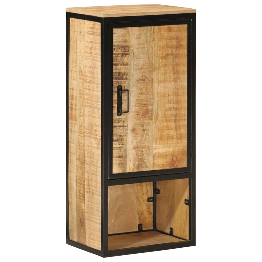 Badkamerkast 40x27x90 cm massief mangohout en ijzer